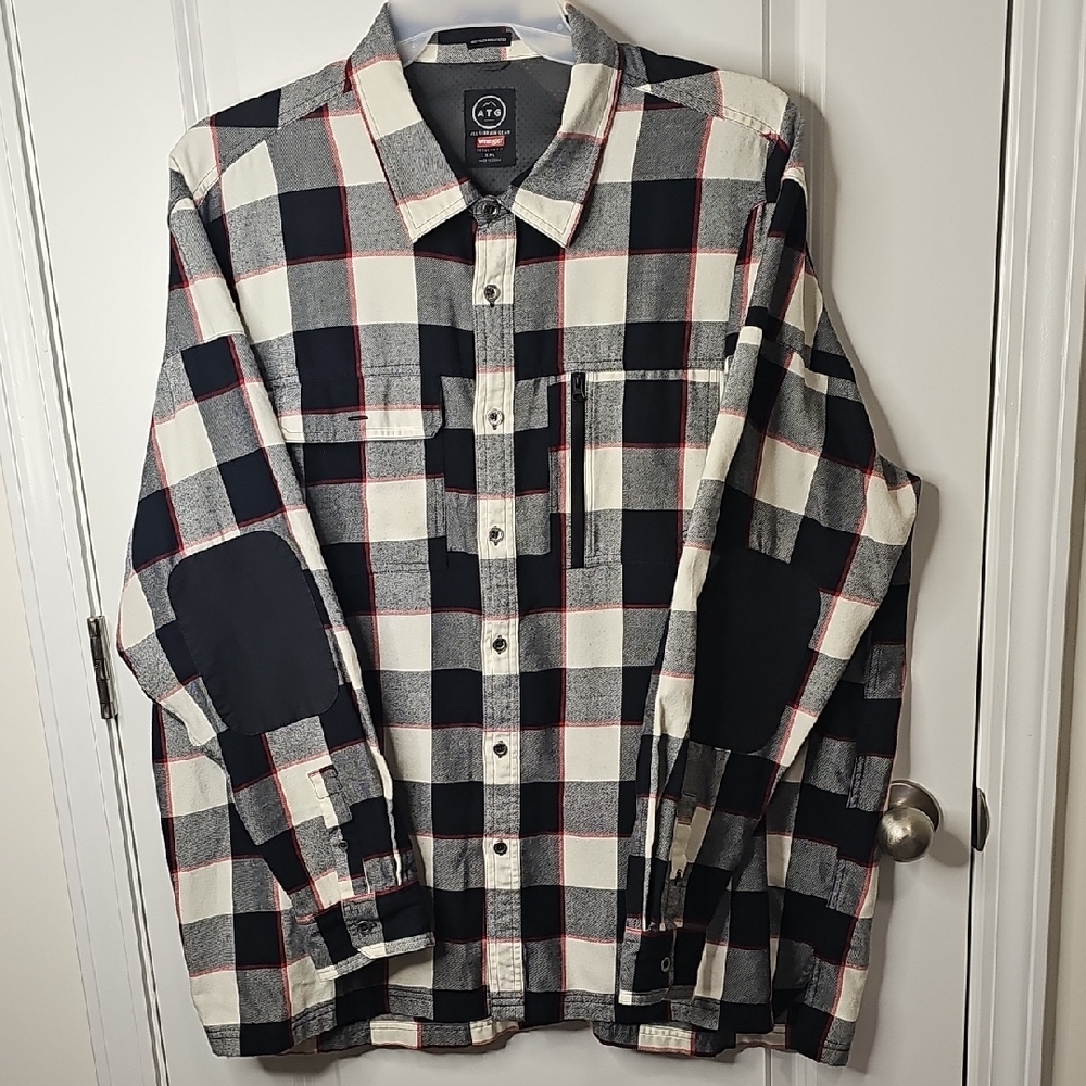 Wrangler Men's Black and White Plaid Shirt‎ Jacket Size XXL